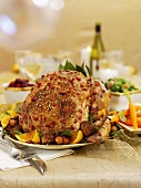 Spicy turkey with cranberries for Christmas dinner