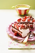 Black Forest-style strawberry tart