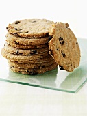 Oat biscuits, stacked