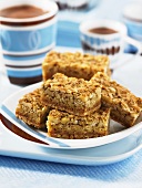 Coconut slices with nuts