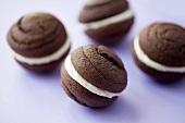 Four chocolate whoopie pies