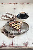 Crostata (Italian cake with jam and lattice pastry)