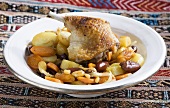 Duck leg with dried fruits