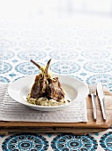 Lamb chops with lentils and mashed potato