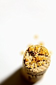 A cork with wine scale