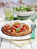 Tomato tart with basil