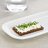Cottage cheese and chives on wholemeal bread