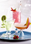 Drei exotische Cocktails