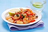 Fried prawns with garlic and parsley, Venezuela