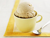 Banana ice cream in a cup