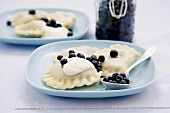 Pierogi z jagodami (Sweet ravioli with blueberries, Poland)