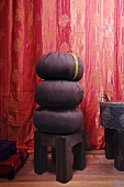 Cushions on stool