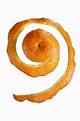 Spiralförmige Orangenschale