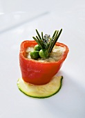 Red pepper stuffed with fish