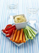 Vegetable sticks with dip