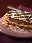 Millefeuille with chocolate cream