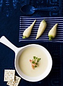 Turnip soup with freshwater crayfish