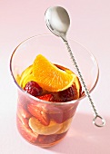 Fruit cocktail with honey