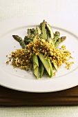 Green asparagus with breadcrumbs