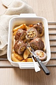 Pork fillet with apple and almond stuffing
