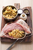Stuffing breast of veal