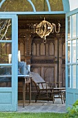 View into garden pavilion (Château de la Verrerie, France)