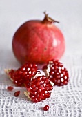 Pomegranate, whole and several pieces