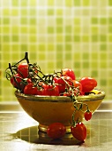 Cherry tomatoes in Mediterranean bowl