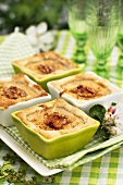 Individual apple pies with walnuts