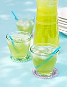 Lemonade in glasses and carafe