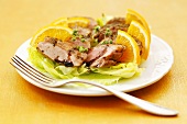 Roast duck breast with oranges