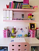 Desk in a girl's room