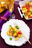 Gnocchi with cocktail tomatoes, mozzarella and parsley