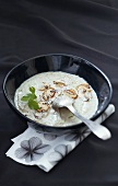 Mushroom soup with parsley