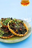 Spinach and bacon tarts