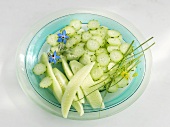 Plate of cucumber slices