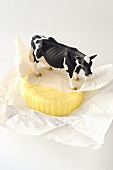 Farmhouse butter with toy cow