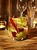 Drink with lime and chillies