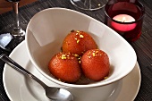 Gulab jamun (Milk balls in sugar syrup, India)