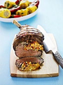 Roast lamb with vegetables