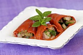 Stuffed piquillos (small, peeled red peppers)