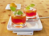Blood orange and Prosecco jelly