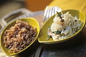 Ghee rice and spiced rice with nuts (Ayurveda, Sri Lanka)