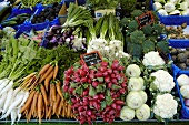 Vegetables on a market stall