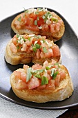 Bruschetta (tomatoes on toasted bread), Tuscany, Italy