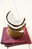 Coconut in pieces