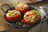Stuffed tomatoes with sage leaves