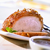 Roast pork with orange glaze