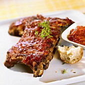 Barbecued spare ribs