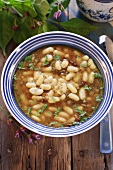 White bean and pearl barley soup